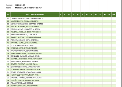 Lista de Cotejo